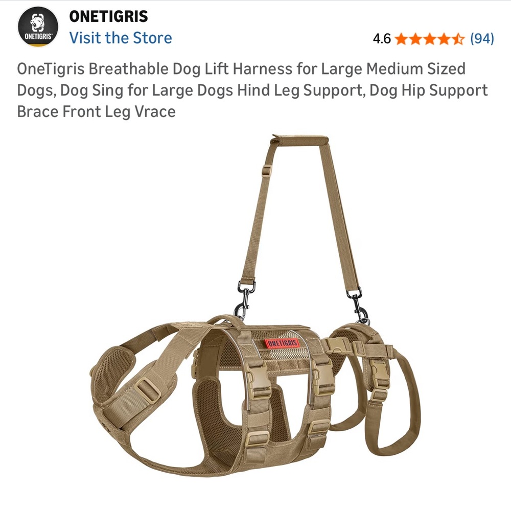 Tactical Brown Dog Harness